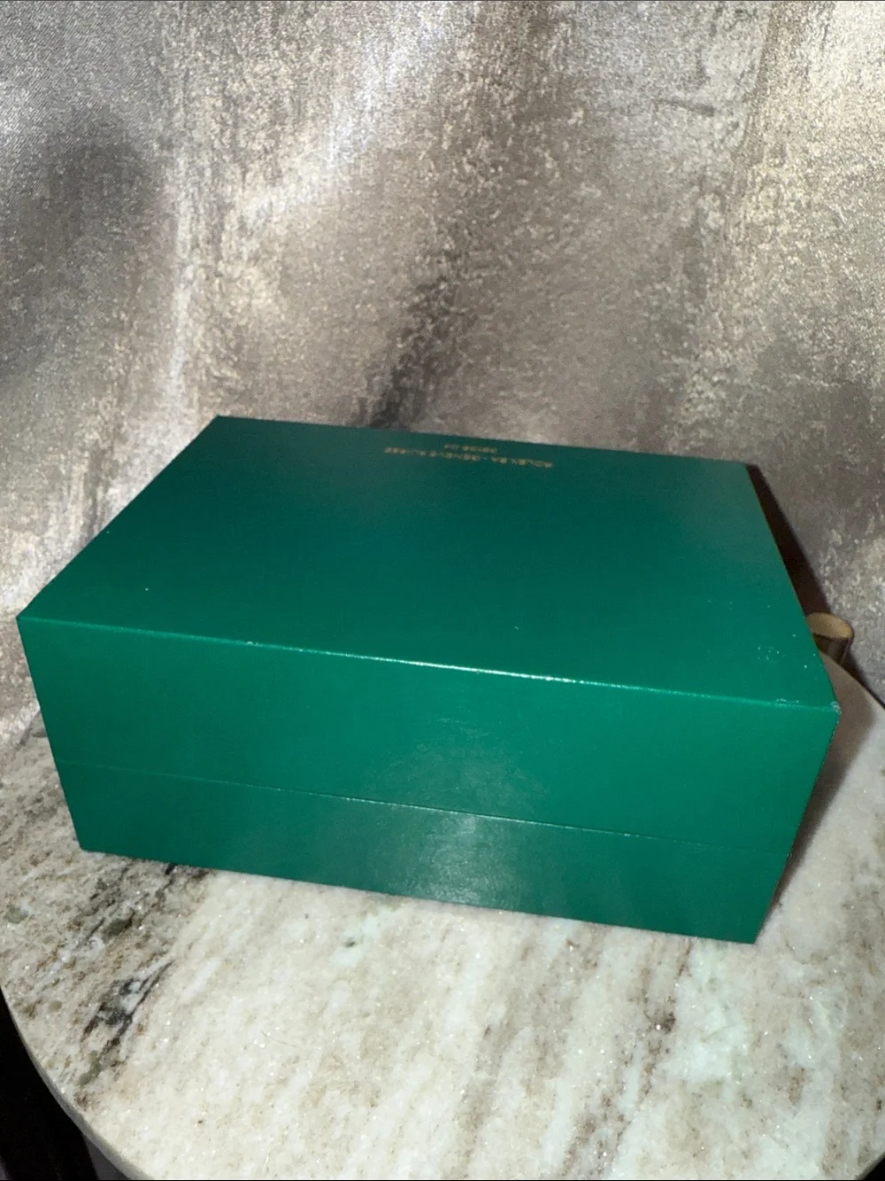 ROLEX Green Jewelry Presentation Box with Gold Crown Emblem
